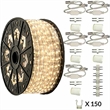 AQ Lighting Deluxe Plastic LED Rope Light Kit with Waterproof in Warm White