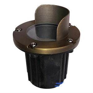 AQ Lighting 5&quot Metal & Composite Well Light with Angle Shield Cover in Black