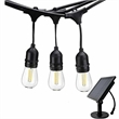AQ Lighting Outdoor Rated Plastic Solar Powered LED 12 String Light in Black