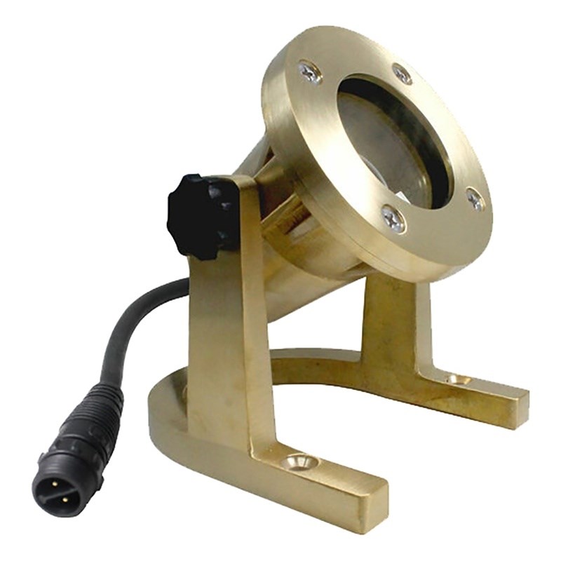 AQ Lighting 3-Piece Solid Brass Underwater LED Cool White Light in Brass