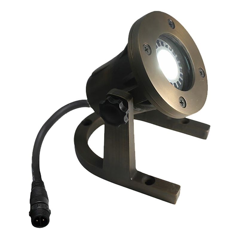 AQ Lighting 3-Piece Solid Brass Underwater LED Warm White Light in Bronze