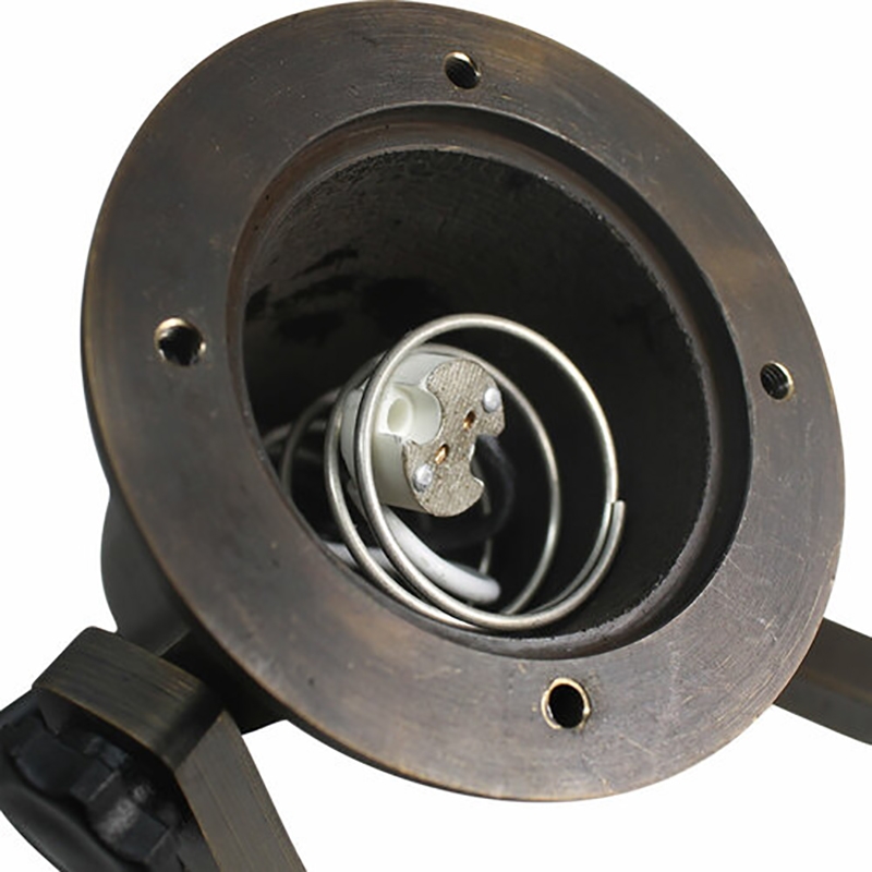 AQ Lighting 3-Piece Brass Underwater LED Cool White Light in Bronze