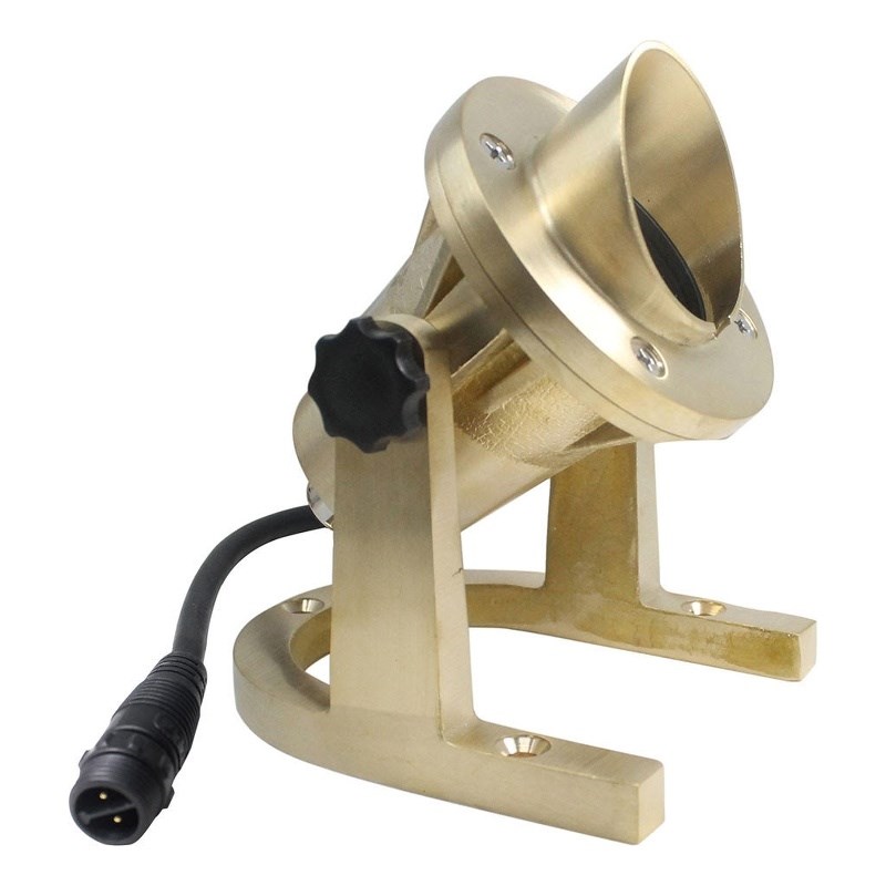 AQ Lighting 3-Piece Brass Underwater LED Warm White Light in Brass