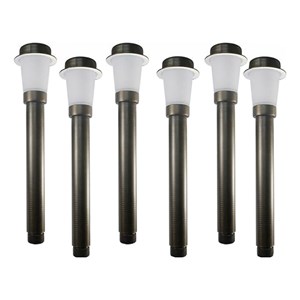 AQ Lighting 6-Piece Brass LED Mini Area Light Fixture Pro Kit in Bronze