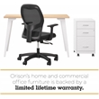 Orison 24x48 Mid Century Modern Metal Desk - Alpine White / Platinum Oak