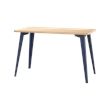 Orison 24x48 Mid Century Modern Metal Desk - Navy / Platinum Oak