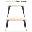 Orison 24x48 Mid Century Modern Metal Desk - Navy / Platinum Oak