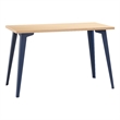 Orison 24x48 Mid Century Modern Metal Desk - Navy / Platinum Oak