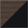 Orison 24x48 Mid Century Modern Metal Desk - Black / Trail Walnut