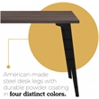 Orison 24x48 Mid Century Modern Metal Desk - Black / Trail Walnut