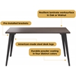 Orison 24x48 Mid Century Modern Metal Desk - Black / Trail Walnut