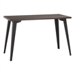 Orison 24x48 Mid Century Modern Metal Desk - Black / Trail Walnut