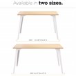 Orison 27x57 Mid Century Modern Metal Desk - Alpine White / Platinum Oak