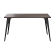 Orison 27x57 Mid Century Modern Metal Desk - Black / Trail Walnut