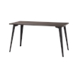 Orison 27x57 Mid Century Modern Metal Desk - Black / Trail Walnut