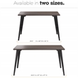 Orison 27x57 Mid Century Modern Metal Desk - Black / Trail Walnut