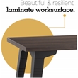 Orison 27x57 Mid Century Modern Metal Desk - Black / Trail Walnut