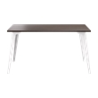 Orison 27x57 Mid Century Modern Metal Desk - Alpine White / Trail Walnut