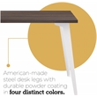 Orison 27x57 Mid Century Modern Metal Desk - Alpine White / Trail Walnut