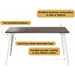Orison 27x57 Mid Century Modern Metal Desk - Alpine White / Trail Walnut