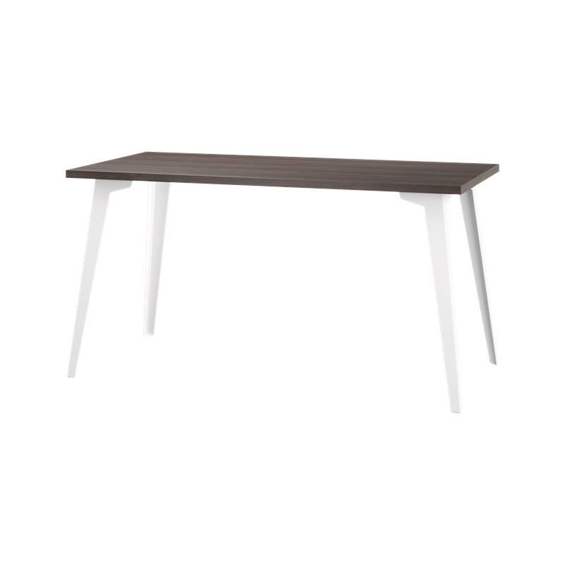 Orison 27x57 Mid Century Modern Metal Desk - Alpine White / Trail Walnut