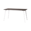 Orison 27x57 Mid Century Modern Metal Desk - Alpine White / Trail Walnut