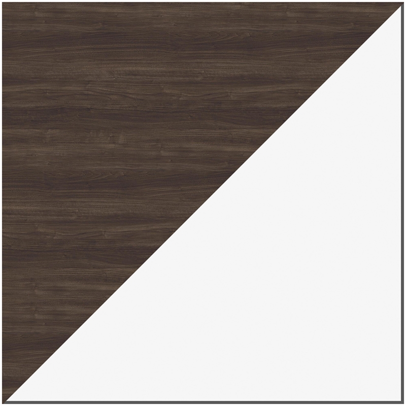 Orison 27x57 Mid Century Modern Metal Desk - Alpine White / Trail Walnut