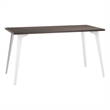 Orison 27x57 Mid Century Modern Metal Desk - Alpine White / Trail Walnut