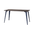 Orison 27x57 Mid Century Modern Metal Desk - Navy / Trail Walnut