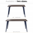 Orison 27x57 Mid Century Modern Metal Desk - Navy / Trail Walnut