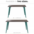 Orison 27x57 Mid Century Modern Metal Desk - Teal / Trail Walnut