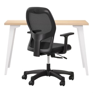 Orison Office Set Starter Pack - Alpine White Metal/ Mesh / Platinum Oak