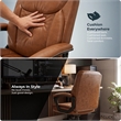 Click365 Transform 1.0 Ergonomic Mid Back Desk Chair Bonded Leather Cognac