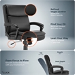 Click365 Ergonomic Office Leather Chair with Lumbar Support Transform 2.0 Black