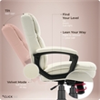 Click365 Transform 2.0 Ergonomic Mid Back Desk Chair Bonded Leather White