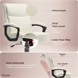 Click365 Transform 2.0 Ergonomic Mid Back Desk Chair Bonded Leather White