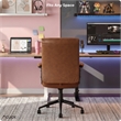 Click365 Transform 3.0 Ergonomic Mid Back Desk Chair Bonded Leather Cognac