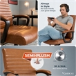Click365 Transform 3.0 Ergonomic Mid Back Desk Chair Bonded Leather Cognac