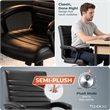 Click365 Transform 3.0 Ergonomic Mid Back Desk Chair Bonded Leather Black