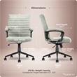 Click365 Transform 3.0 Ergonomic Mid Back Desk Chair Velvet Grey