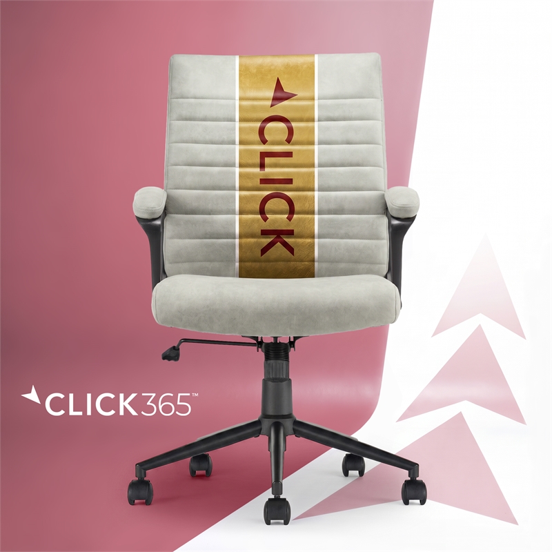 Click365 Transform 3.0 Ergonomic Mid Back Desk Chair Velvet Grey