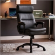 Click365 Classic Big & Tall Executive Office Chair Bonded Leather Black