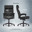 Click365 Classic Big & Tall Executive Office Chair Bonded Leather Black