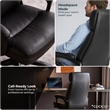 Click365 Classic Big & Tall Executive Office Chair Bonded Leather Black