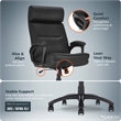 Click365 Classic Big & Tall Executive Office Chair Bonded Leather Black