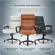 Click365 Classic Big & Tall Executive Office Chair Bonded Leather Black