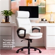 Click365 Classic Big & Tall Executive Office Chair Bonded Leather Light Gray