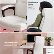 Click365 Classic Big & Tall Executive Office Chair Bonded Leather Light Gray