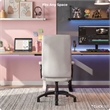 Click365 Classic Big & Tall Executive Office Chair Bonded Leather Light Gray