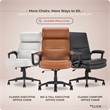 Click365 Classic Big & Tall Executive Office Chair Bonded Leather Light Gray